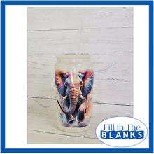 Load image into Gallery viewer, Glass Tumbler with bamboo lid for sublimation