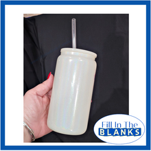 Load image into Gallery viewer, Glass Tumbler with bamboo lid for sublimation