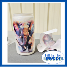 Load image into Gallery viewer, Glass Tumbler with bamboo lid for sublimation