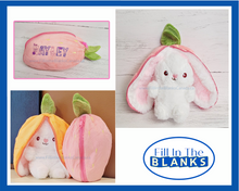 Load image into Gallery viewer, Peek a boo Bunny Carrot/Strawberry