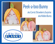 Load image into Gallery viewer, Peek a boo Bunny Carrot/Strawberry