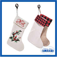 Load image into Gallery viewer, Linen Look Stocking with Cuff