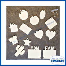 Load image into Gallery viewer, Key Chain MDF 16 Styles - Sublimation