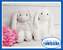 Load image into Gallery viewer, Plush Bunny - 2 colours (for Sublimation too)