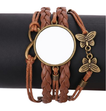 Load image into Gallery viewer, Brown Braided Bracelet (sublimation insert)