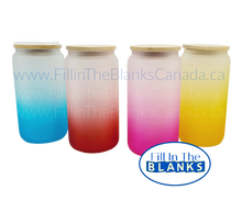 Load image into Gallery viewer, Frosted Glass Tumbler with gradient colour for sublimation