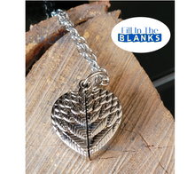 Load image into Gallery viewer, Heart Locket with Wings Necklace (sublimation insert)