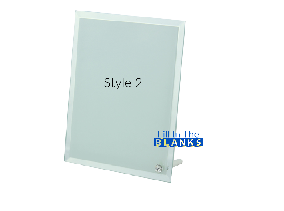Glass Picture Frame/Stand 2 Styles for Sublimation Fill In The