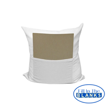 Load image into Gallery viewer, Pillow Cover w Pocket 16X16 - White (for Sublimation too)