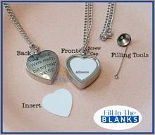 Load image into Gallery viewer, Urn / Ashes Memorial Pendant Necklace (sublimation insert)