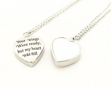 Load image into Gallery viewer, Urn / Ashes Memorial Pendant Necklace (sublimation insert)