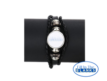 Load image into Gallery viewer, Black Braided Bracelet (sublimation insert)