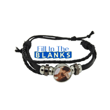 Load image into Gallery viewer, Black Braided Bracelet (sublimation insert)