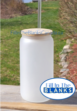 Load image into Gallery viewer, Glass Tumbler with bamboo lid for sublimation