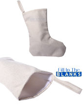 Load image into Gallery viewer, Linen Look Stocking for sublimation