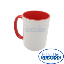 Load image into Gallery viewer, 15oz Mug with Colour 12 Options (for Sublimation)