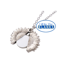 Load image into Gallery viewer, Opening Sunflower Necklace (sublimation insert)