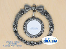 Load image into Gallery viewer, Ornaments - 6 style choices - Metal with insert