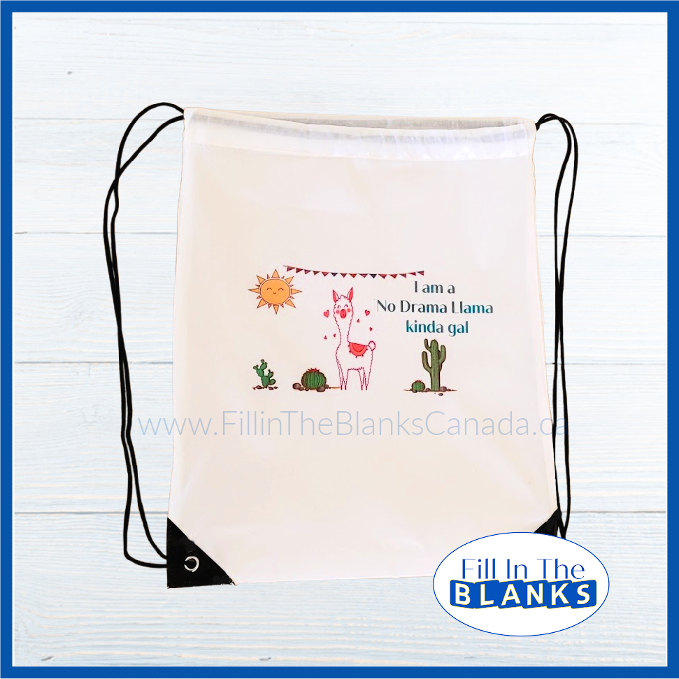Sublimated Drawstring Backpack Drawstring Backpack for sublimation – Fill In The Blanks Supply Canada