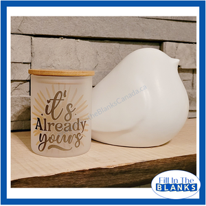 Frosted Candle Jar - for sublimation