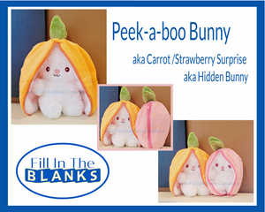 Peek a boo Bunny Carrot/Strawberry