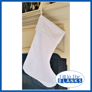 Christmas Stocking -all white