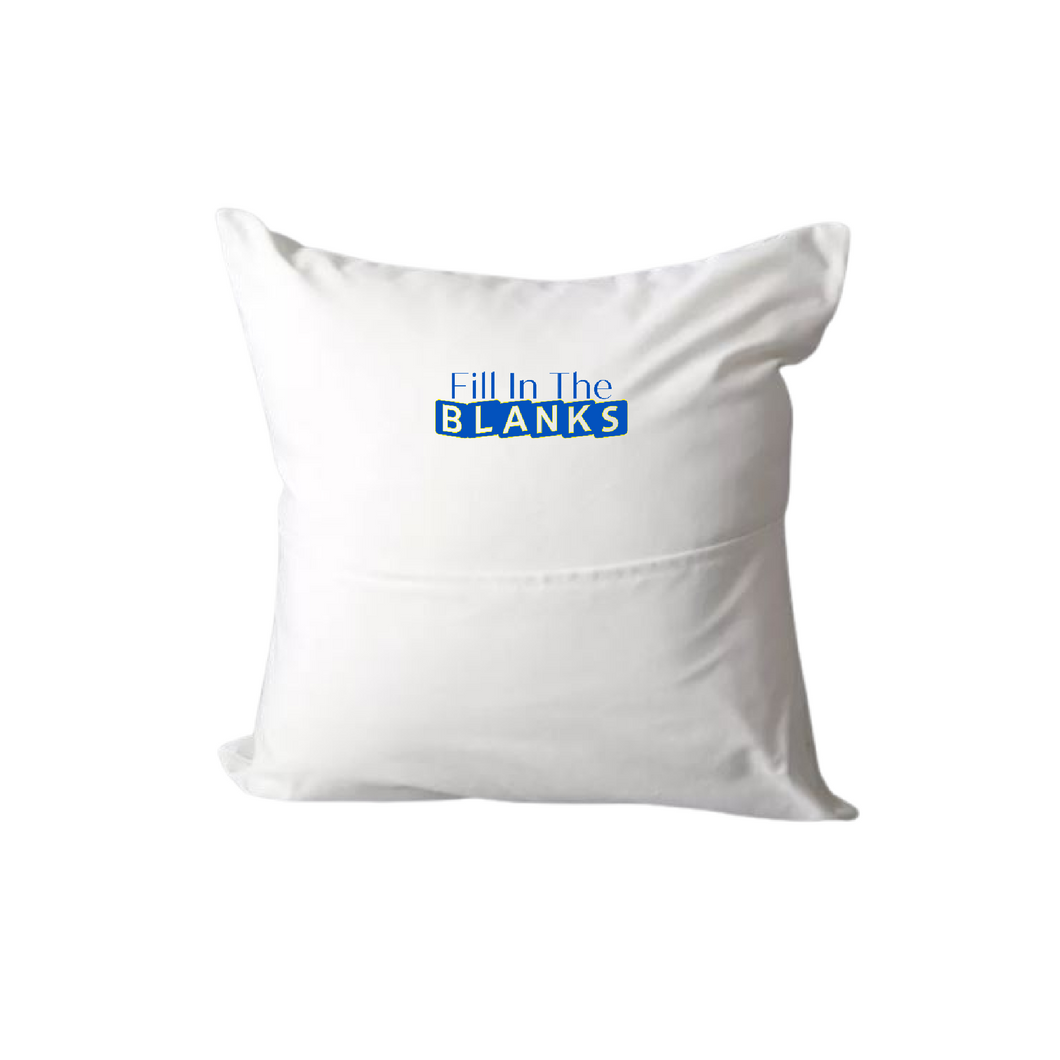 White Pocket Pillow Cover 15X15 (for Sublimation too)