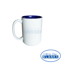 Load image into Gallery viewer, 15oz Mug with Colour 12 Options (for Sublimation)
