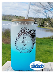 Frosted Glass Tumbler with gradient colour for sublimation