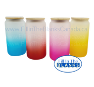 Frosted Glass Tumbler with gradient colour for sublimation