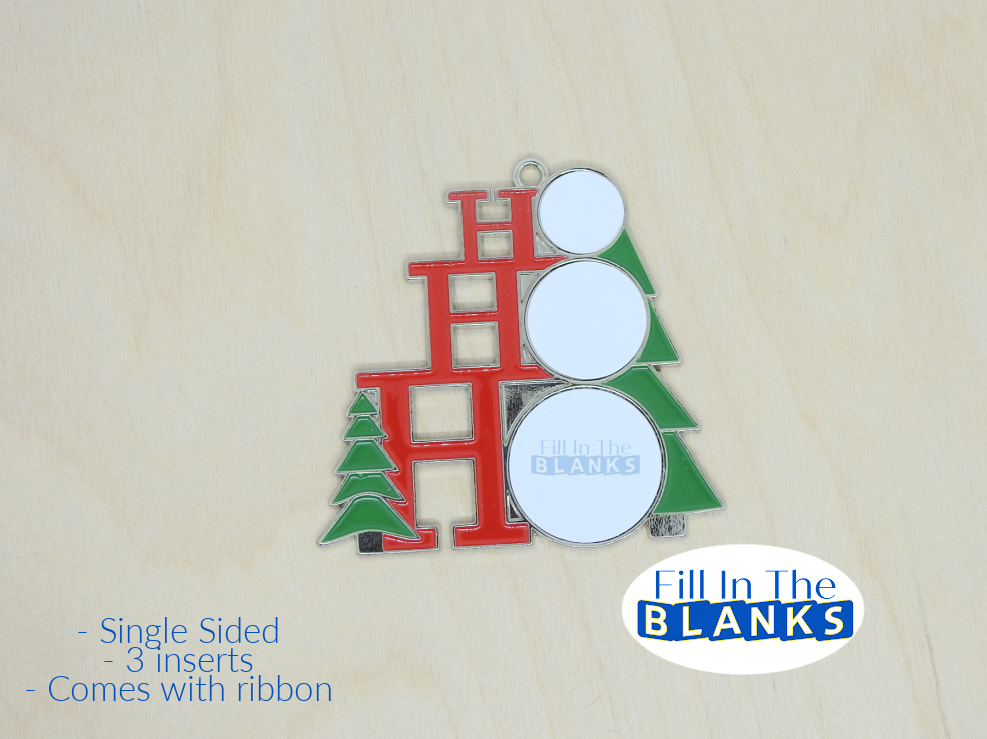Ornaments - 6 style choices - Metal with insert