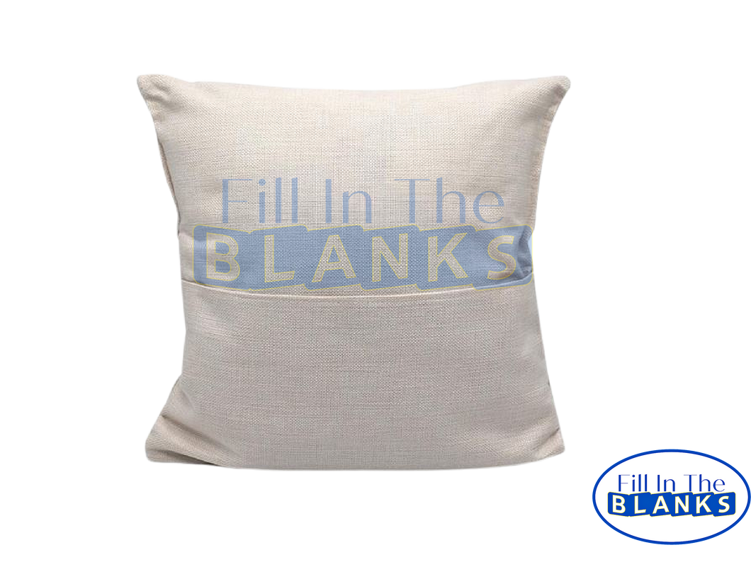 Linen Look Pocket Pillow Cover (for Sublimation too)