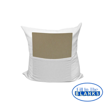 Load image into Gallery viewer, Pillow Cover w Pocket 16X16 - White (for Sublimation too)
