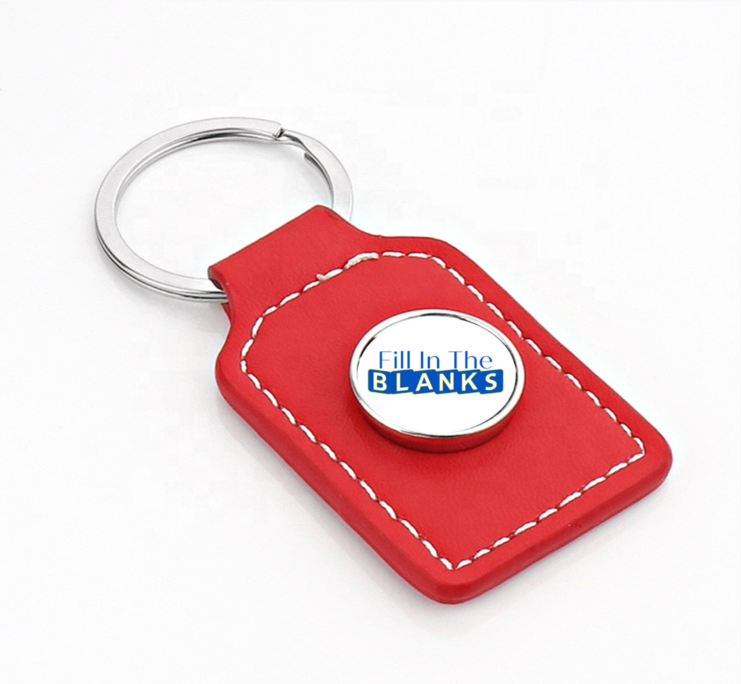 Leather Snap Button Key Chain (sublimation insert)