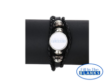 Load image into Gallery viewer, Black Braided Bracelet (sublimation insert)
