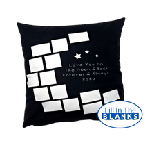Load image into Gallery viewer, Moon &amp; Back Panel Pillow - 2 styles (for Sublimation too)
